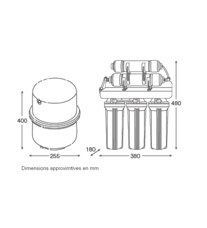 Réservoir pressurisé en plastique 3 GAL