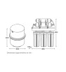 Réservoir pressurisé en plastique 3 GAL